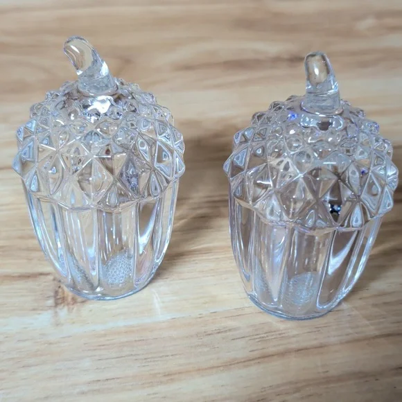 Godinger Shannon Crystal Acorn Salt And Pepper Shakers - Picture 3 of 4
